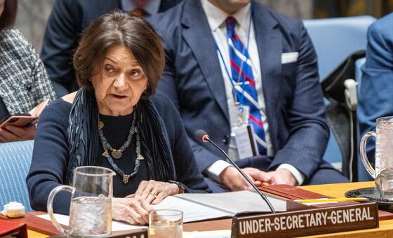 Розмари Дикарло, заместитель Генерального секретаря по политическим вопросам, на заседании Совета Безопасности.